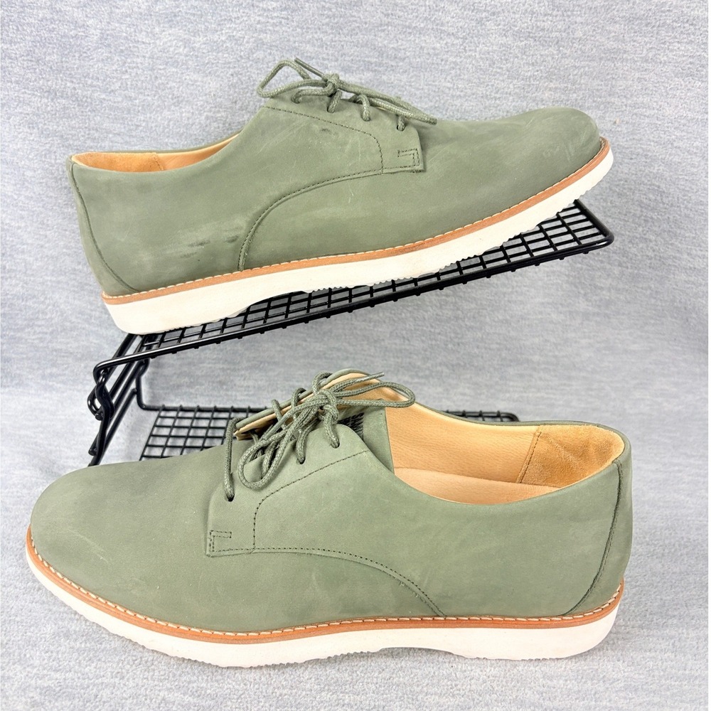 Samuel Hubbard Free Oxford Shoes Womens 9.5 M Sage Green Nubuck Leather Casual